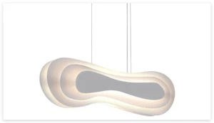 Sonneman 2696.98 Abstract Rhythms LED 32in Textured White Pendant Ceiling Light - Picture 1 of 2