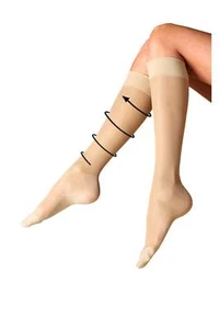 Calze a compressione lisce setose Pretty Legs - Foto 1 di 7
