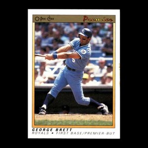 George Brett 1991 O-Pee-Chee Premier Kansas City Royals #14 R315D 89