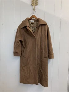 Kristen Blake Women’s Long Winter Coat Wool Cashmere Blend Small Petite Brown 6 - Picture 1 of 14