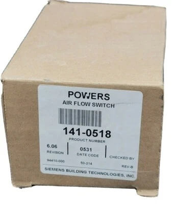 NIB POWERS 141-0518 AIR FLOW SWITCH 1410518 - Image 1 of 4