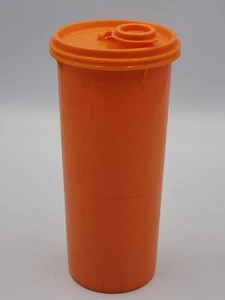 Tupperware Cylinder Orange 70s Retro Kitchen Storage 9 Inch 262-13 - Picture 1 of 11