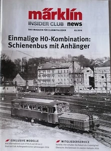 Märklin - Insider Club News 03-2016 H0-Kombination: Schienenbus mit Anhänger - Bild 1 von 1