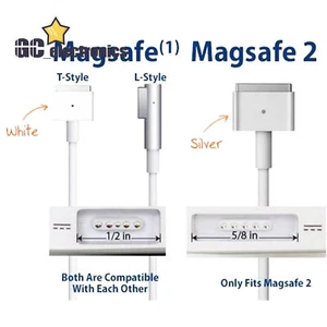 Câble embout 45W 60W 85W Magsafe1&2 L/T adaptateur secteur cordon DC pour Macbook Pro - Photo 1/11