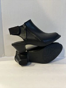 EARTH Sz 8 Black Leather open toe slingback Sandal Shoe Women’s Lk Nu CC-7 - Picture 1 of 4