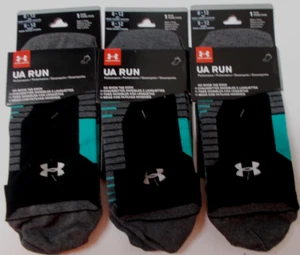 3 Under Armour UA Run No Show Tab Socks 1 Pair Sz LG Men US 8-12 Women US 9-12 - Picture 1 of 1