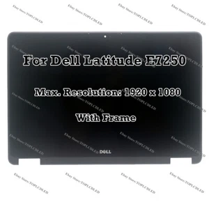 12.5" Dell Latitude E7250 TVJPY FHD LCD Display Touch Screen Digitizer Assemby - Picture 1 of 6