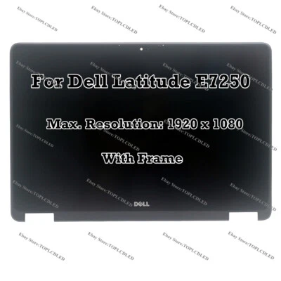 12.5" Dell Latitude E7250 TVJPY FHD LCD Display Touch Screen Digitizer Assemby - Image 1 of 4