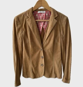 Brunello Cucinelli Suede Blazer Jacket Women’s IT 42 Tan – Luxury Italian Design - Picture 1 of 6