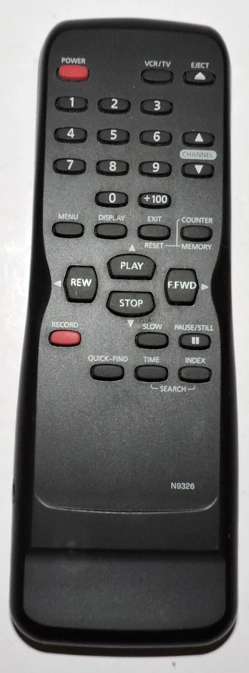 OEM Genuine Magnavox Sylvania Funai Symphonic N9326 VCR Remote with batteries - Image 1 of 1