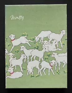 Vtg Montag Cuddly Lovables Lamb Stationery 1984 Mead 24 Sheets 12 Envelopes NOS - Picture 1 of 9