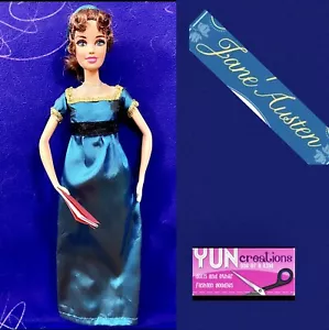 OOAK Barbie as Jane Austen Doll Handmade Collector Custom Writer Novelist - Picture 1 of 8