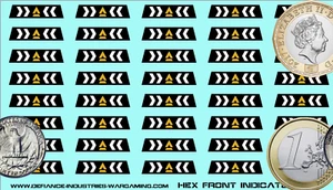 BattleTech - 220x calcomanías PREMIUM para toboganes acuáticos - marcadores delanteros hexagonales - Imagen 1 de 1