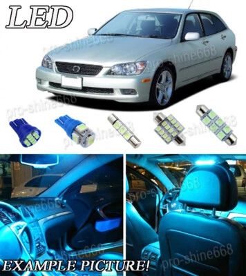 12pcs Ice Blue LED Interior Lights Package KIT Bulb For 2001-2005 Lexus IS300 PD - Image 1 of 4