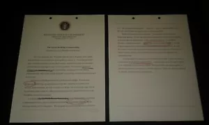 Designated Survivor Production Used Prop Seth Marked Up Document A1 (NO COA) - Picture 1 of 4
