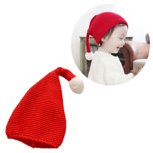 Beanie Hats Knit Hat Slouch Hairball Hat Infant Santa Hat White Knit ...