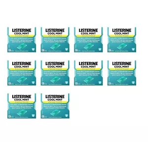 10 pk Listerine Cool Mint PocketPaks Portable Breath Strips for Bad Breath - Picture 1 of 7