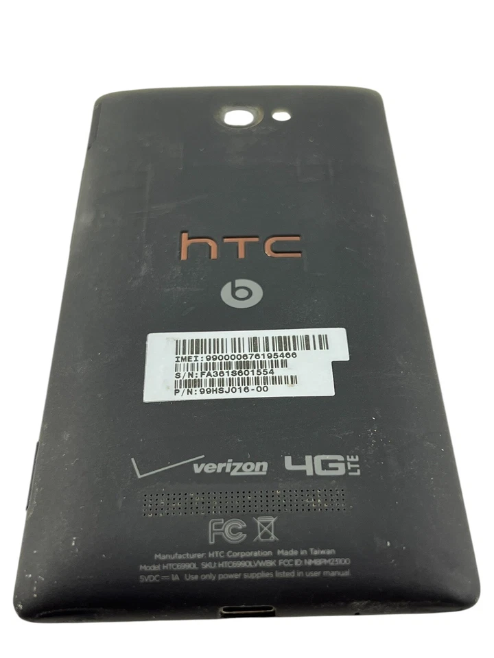 HTC WINDOWS 8X 6990L NEGRO 16GB VERIZON ENVÍO GRATUITO solo para piezas y reparación Foto 1 de 4