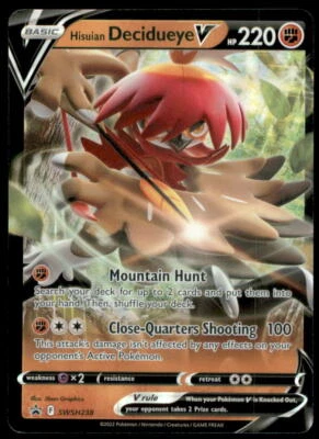 Pokemon SWSH: Sword & Shield Promo Cards Hisuian Decidueye V #SWSH238 - Image 1 of 2