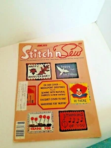 Vintage Stitch N Sew Magazine June 1978 Needlepoint Sewing Patterns - Picture 1 of 4