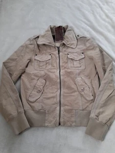 Maze Damen Echtleder Wildleder Jacke Sand Grösse M JP450 - Bild 1 von 5