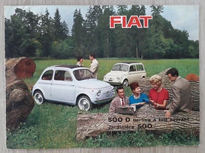 Fiat 500 Brochure c.1960 - Saloon Station Wagon - Picture 1 of 5