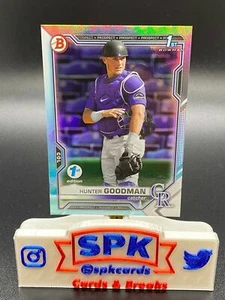 2021 Bowman Draft 1st Edition HUNTER GOODMAN SKY BLUE FOIL ROCKIES BD-66 - Picture 1 of 1