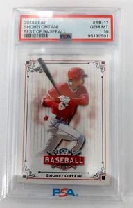 2018 Leaf Best of Baseball Shohei Ohtani #BB-17 PSA Gem Mint 10 RC (POP 2) - Picture 1 of 7