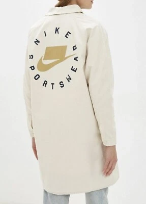 $140 Nike Mujer M Chaqueta Adulto Beige Lona Ropa Deportiva Parka AR2837 271 Foto 1 de 4
