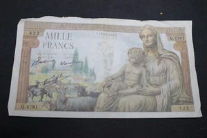 1000 Francs Mille Francs 08.04.1943 Sehr guter Zustand - Picture 1 of 2