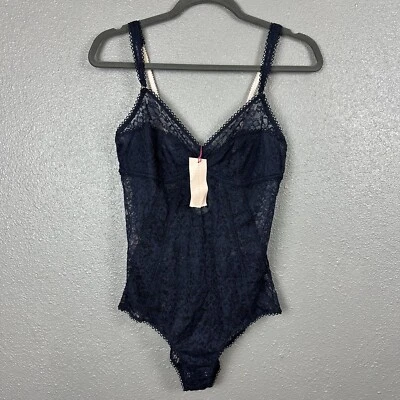 Nuevo con etiquetas Body Stella McCartney Lola Adoring Azul Tinta Oscura Grandes Encaje Forrado Tazas Foto 1 de 4