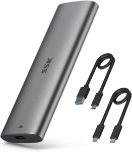Aluminum USB C to M.2 Nvme SSD Tool-Free Enclosure Reader, USB 3.1/3.2 Gray - Picture 1 of 6