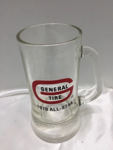 vintage General Tire Mug stein large glass UNIQUE ashtray 1979 allstar Cover