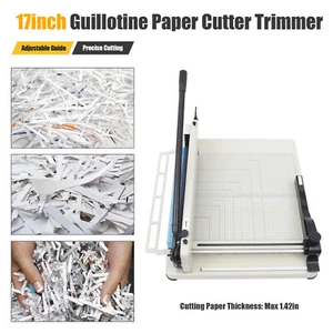 0.1-36mm Paper Cutter 17" Guillotine Page Trimmer w/ Metal Base Schools ffices  - Picture 1 of 12