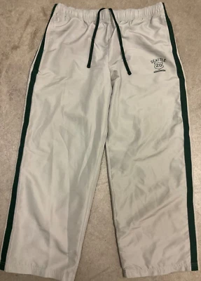 PANTALONES DEPORTIVOS VINTAGE ANTIGUOS AZUL MARINO HOLGADOS PIERNA ANCHA (HOMBRE 38-40 Y 30” L) VERDE CAQUI Foto 1 de 4