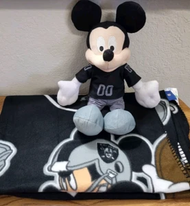 Peluche NFL Oakland Raiders Disney Topolino 14"" con coperta 40x50 - Foto 1 di 14