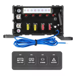 Universal 4 Gang Switch Panel LED ON-Off Relay Circuit Control System Wireless - Picture 1 of 12