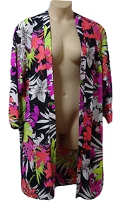 Evans Long Lightweight Duster Coat Jacket size 20 Edge to Edge Floral Multi Bnwt - Picture 1 of 3
