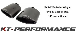1 Satz Bull-X - End Rohre - Typ 20 Carbon oval - 145x90mm - Ø 64 - HGERO14590-CA - Bild 1 von 5