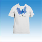 Mythical Magic Fantasy Winged Unicorn Horse Blue Pegasus Just Wing It T-shirt