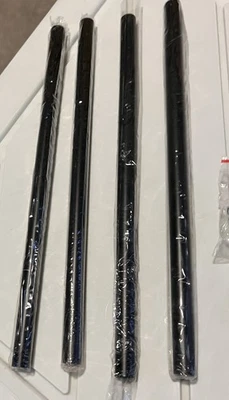 CUATRO VARILLAS DE EXTENSIÓN M12 NEGRO MATE 12" PARA LÁMPARA COLGANTE ILUMINACIÓN COCINA Foto 1 de 3