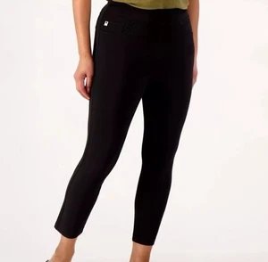 Pantalones Cortos Belle by Kim Gravel Alto Ponte 5 Bolsillos Ajustados Negros 10T A304034 - Imagen 1 de 3