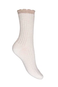 Calcetines acanalados Charnos Cashmere Scallop Top 1PP CGEI - Imagen 1 de 3