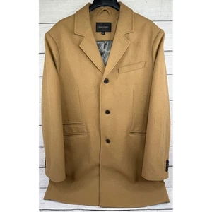 Banana Republic Wool Cashmere Overcoat Mens Size XL Camel Coat Trench Jacket Tan - Picture 1 of 4