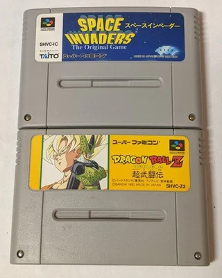 Nintendo Super Famicom Lot of 2 - Space Invaders & Dragon Ball Z - DJcx66 - Image 1 of 3