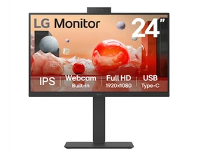 LG 24'' IPS FHD 100Hz Monitor with Webcam/Mic, & UBC Type-C, 24BA850-B - Picture 1 of 5