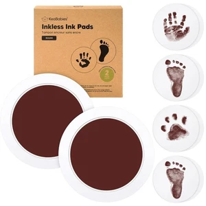 2-Pack Inkless Baby Hand & Footprint Kit, Clean Touch Mess-Free Pad (Auburn) - Picture 1 of 5