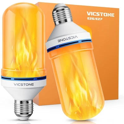 Upgraded LED Flame Light Bulbs, 4-Mode Flickering Light Bulbs with Upside Dow... - Image 1 of 4