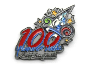 Disney Magnet - 100 YEARS OF MAGIC - Sorcerer Mickey Hat - Metal - Picture 1 of 2
