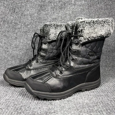 LUGZ снег ботинки женский размер 7,5 Tambora черный искусственного меха с подкладкой ботинки теплый - Изображение 1 из 4
